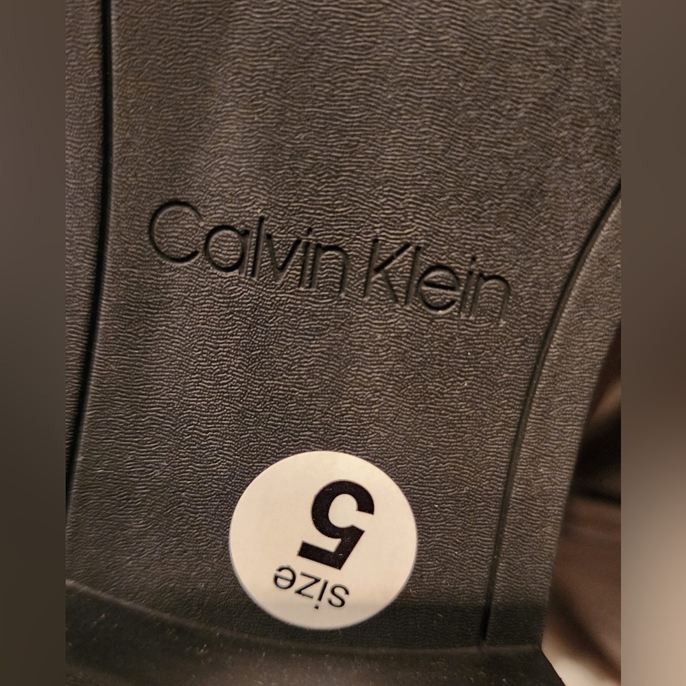 Calvin Klein Womens Finley Leather Closed Toe Knee High Brown Coffee Bean Size 5 - Picture 11 of 12